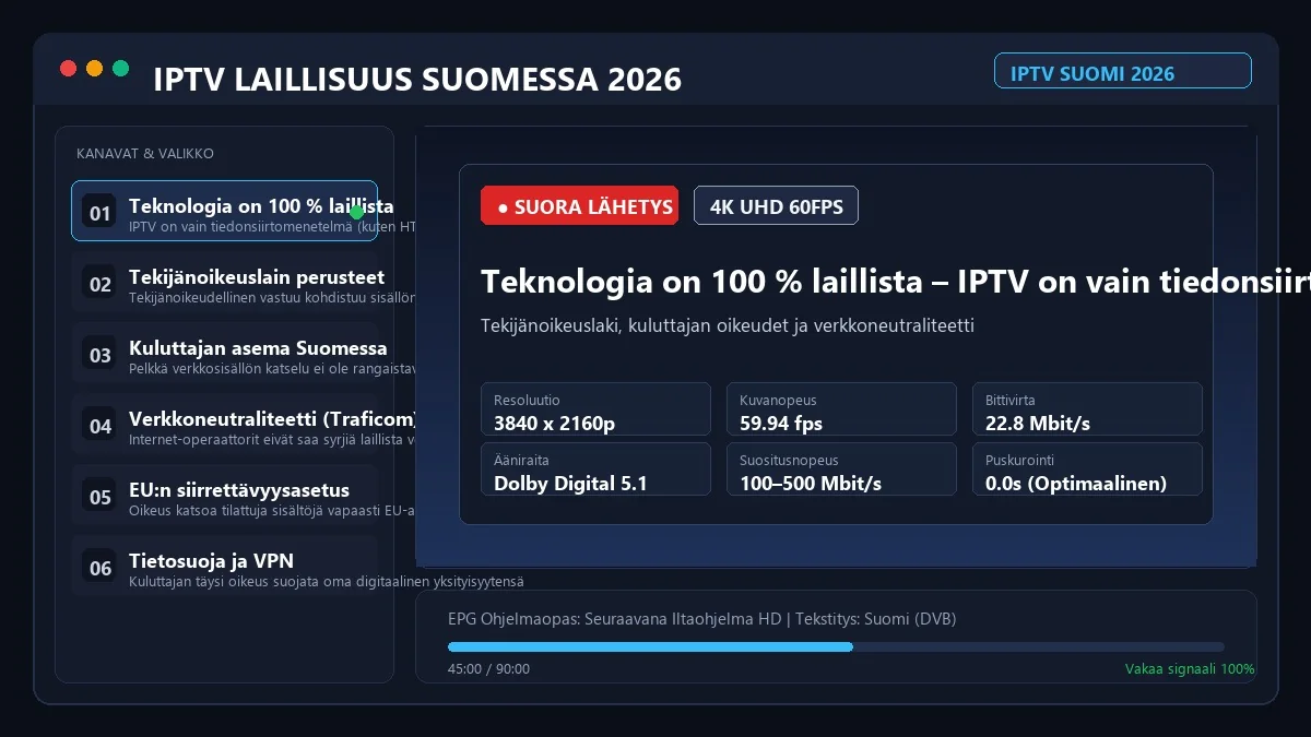 IPTV laillisuus Suomessa tekijänoikeuslaki ja kuluttaja