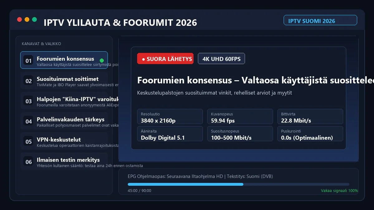 IPTV Ylilauta ja foorumi keskustelut suositukset