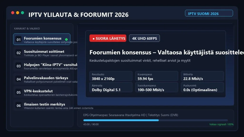 IPTV Ylilauta ja Keskustelut 2026 – Foorumien Vinkit, Kokemukset ja Myytit